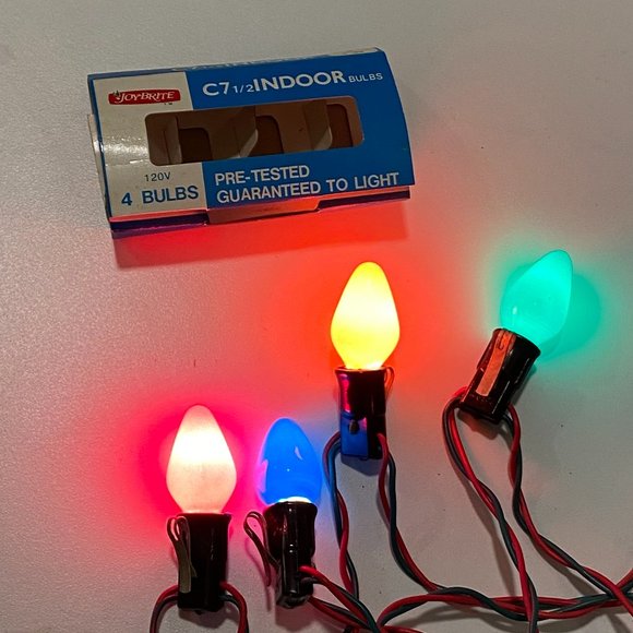 Vintage Christmas Light Replacement Bulbs C 7 1/2 TESTED NOS - Picture 7 of 7
